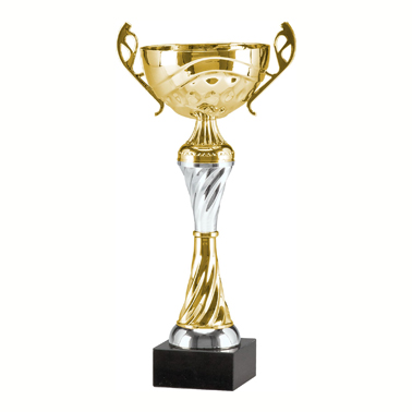 Pokal guld med öron och med svart marmofot art.nr 7124