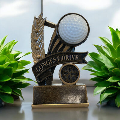 Golfstatyett Golfpris golfboll med längsta drive longest drive