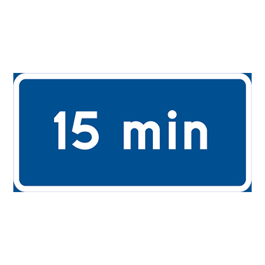 Parkeringsskylt 15 minuter