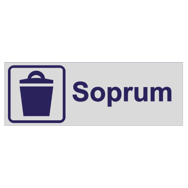 Trivselskylt Soprum med symbol