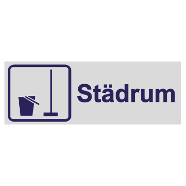 Trivselskylt Städrum