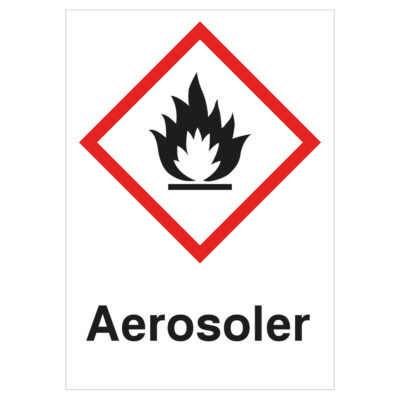Varningsskylt Aersoler