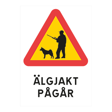 Älgjakt pågår Hund och jägare