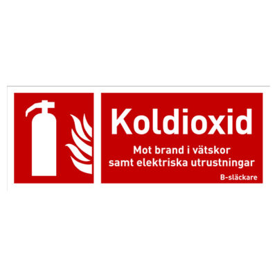 Brandskylt Koldioxidsläckare