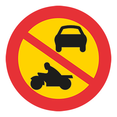 Vägmärke C3 Förbud mot trafik med annat motordrivet fordon än moped klass II