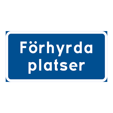 Parkeringsskylt Förhyrda platser
