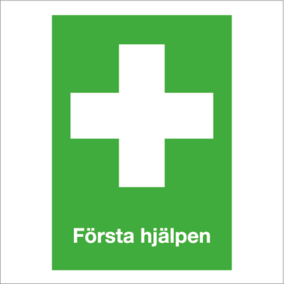 Nödskylt Första hjälpen