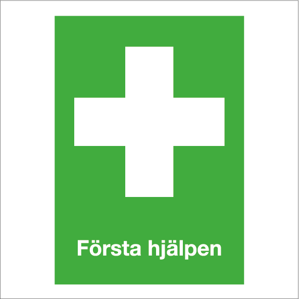 Nödskylt Första hjälpen