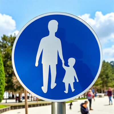 Gångbana Skylt – Vägmärke D5 Påbjuden Gångbana
