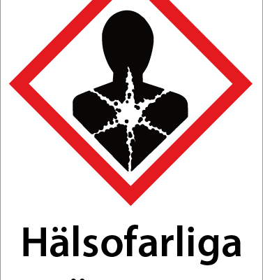 Varningsskylt Hälsofarliga ämnen