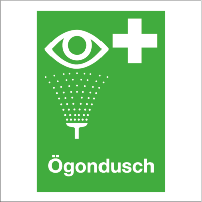 Nödskylt Ögondusch