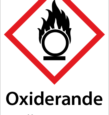 Varningsskylt Oxiderande ämnen