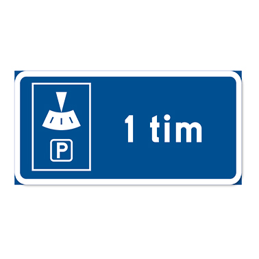 Parkeringsskylt P skiva 1 timme