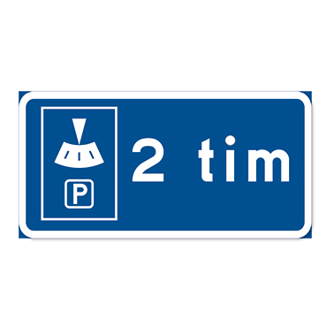 Parkeringsskylt P skiva 2 timmar