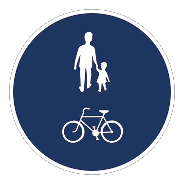 Vägmärke D6 Påbjuden gång- och cykelbana