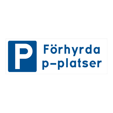 Parkeringsskylt Förhyrda p-platser