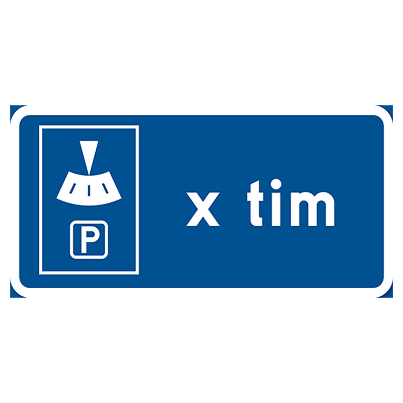 Parkeringsskylt P skiva valfria timmar