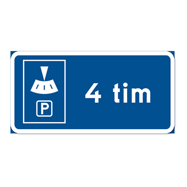 Parkeringsskylt P skiva 4 timmar