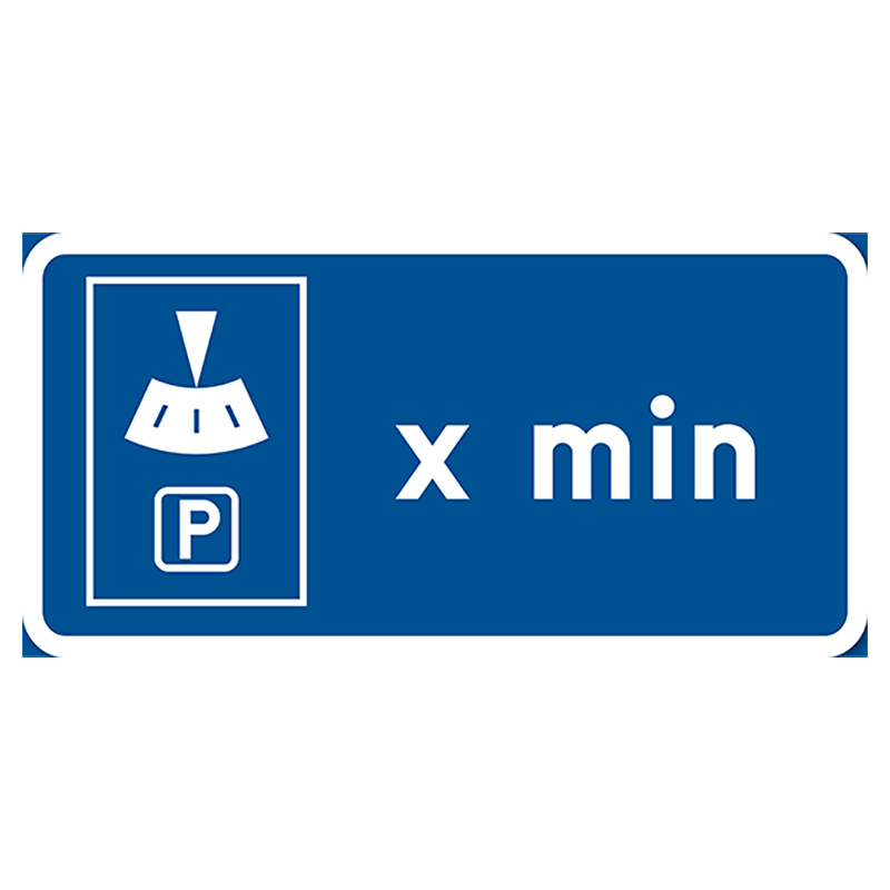 Parkeringsskylt P skiva valfria minuter