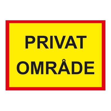 Skylt Privat område