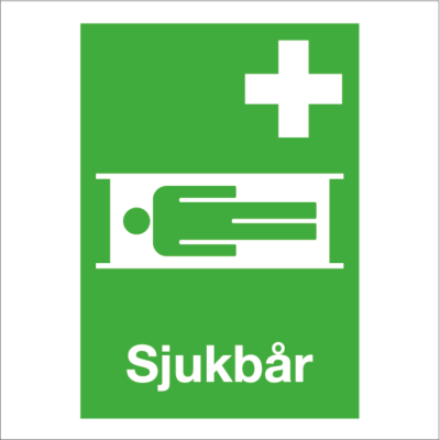 Nödskylt Sjukbår