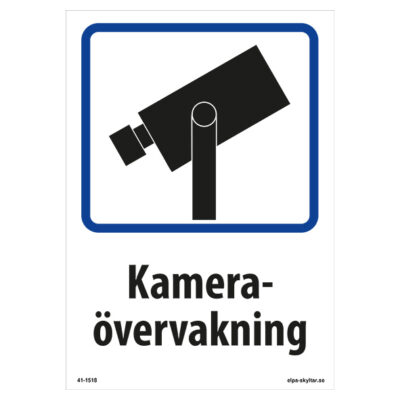 Skylt Kameraövervakning