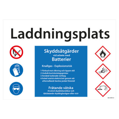 Informationsskylt Laddningsplats