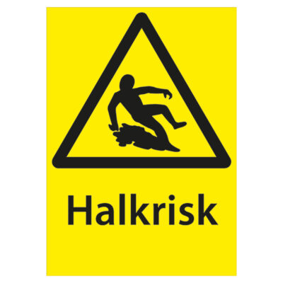 Varningsskylt Halkrisk