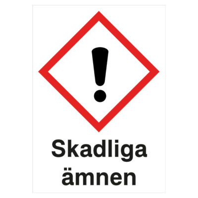 Varningsskylt Skadliga ämnen