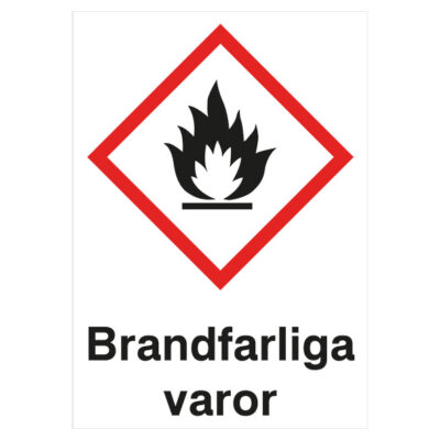 Varningsskylt Brandfarliga varor