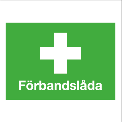 Nödskylt Förbandslåda