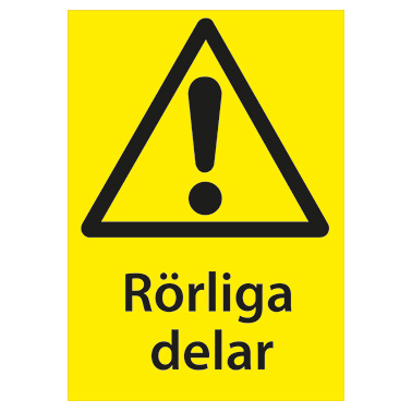 Varningsskylt Rörliga delar