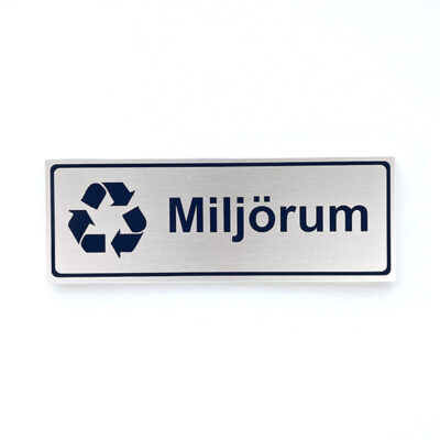 Trivselskylt Miljörum silver